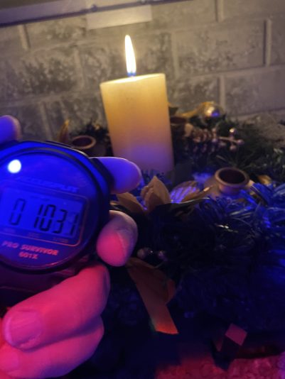 Advent Christ Candle 3''x9'' 100 Percent Bees Wax Set Timer