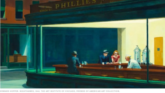 Nighthawks painting