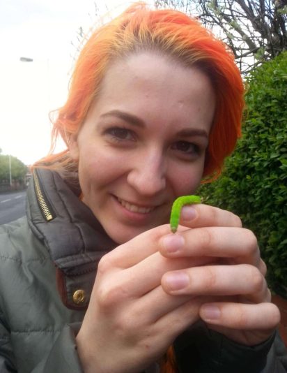 Lisa with little worm