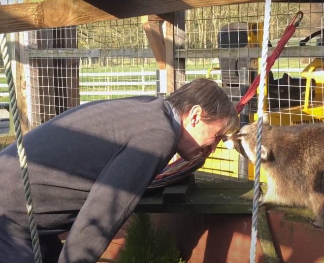 Papa Rudi and raccoon