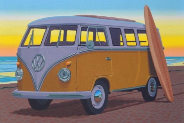 Orange VW bus