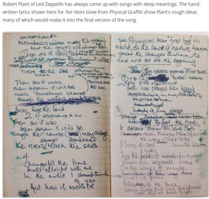 Led Zeppelin Robert Plant Ten Years Gone