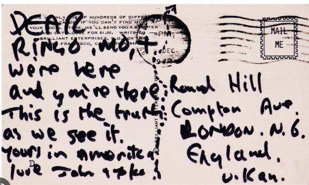 John Lennon postcard