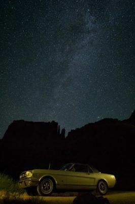Mustang under stars 2
