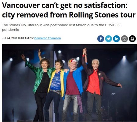 Stones concert Vancouver postponed