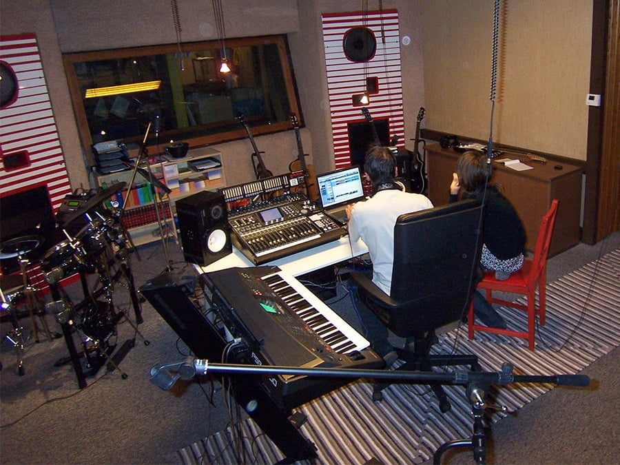 MonaLisa Twins in the studio 2007 working on first music videos